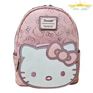 Loungefly Sanrio LACC Hello Kitty Iridescent Pink Mini Backpack Bag New
